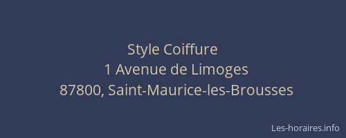 Style Coiffure