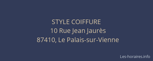 STYLE COIFFURE