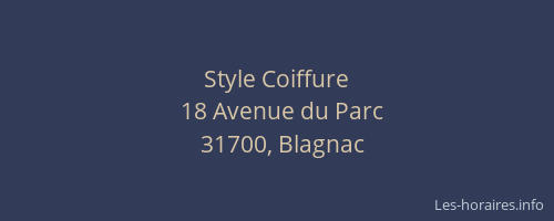 Style Coiffure