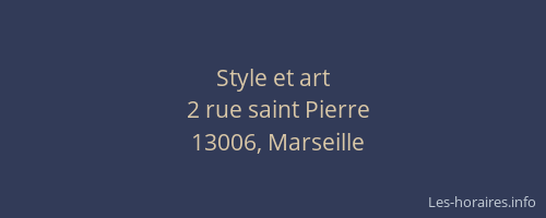 Style et art