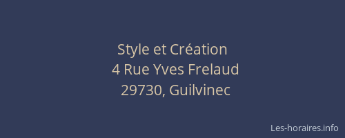 Style et Cr&eacute;ation
