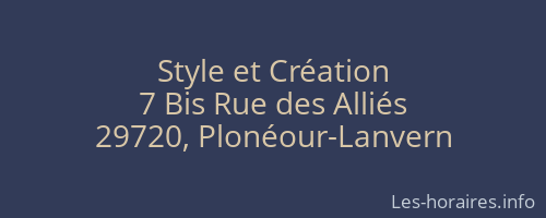 Style et Création