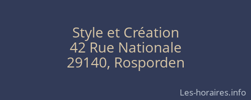 Style et Création