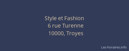 Style et Fashion