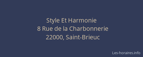 Style Et Harmonie