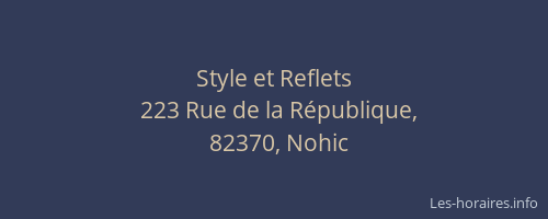 Style et Reflets