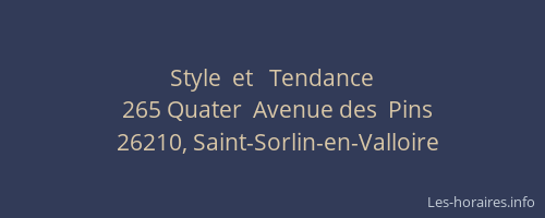 Style  et   Tendance