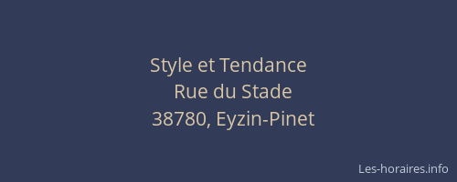 Style et Tendance