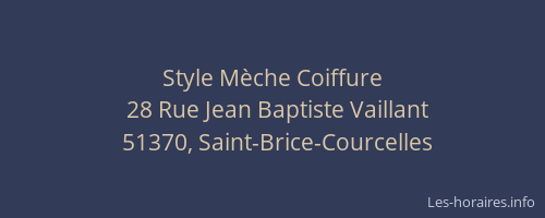 Style Mèche Coiffure