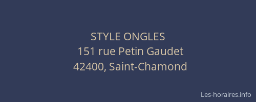 STYLE ONGLES