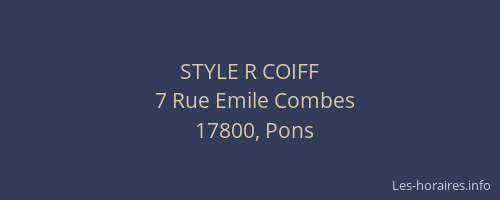 STYLE R COIFF