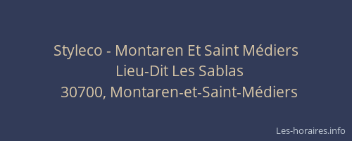 Styleco - Montaren Et Saint M&eacute;diers