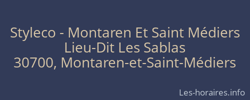 Styleco - Montaren Et Saint Médiers