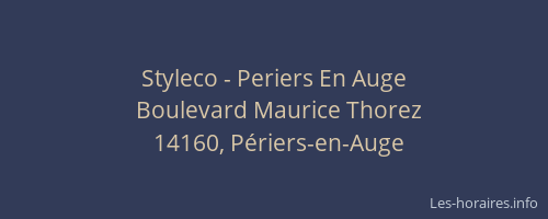 Styleco - Periers En Auge