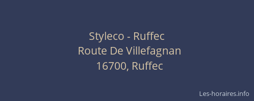 Styleco - Ruffec