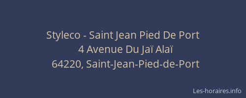 Styleco - Saint Jean Pied De Port