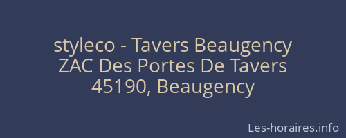 styleco - Tavers Beaugency