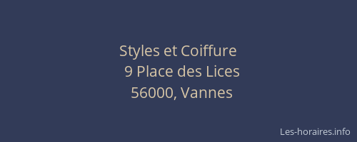 Styles et Coiffure