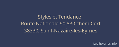Styles et Tendance