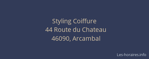 Styling Coiffure
