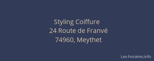 Styling Coiffure