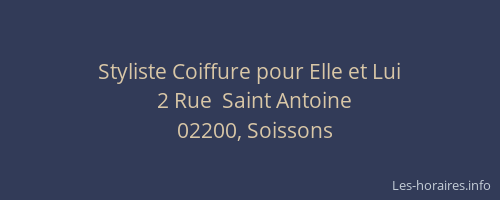 Styliste Coiffure pour Elle et Lui
