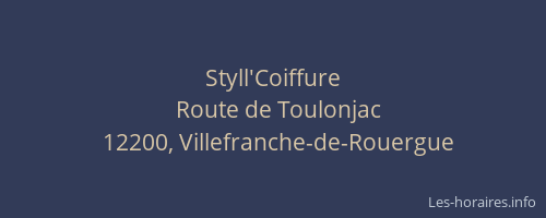 Styll'Coiffure