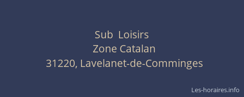 Sub  Loisirs