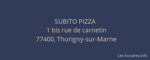 SUBITO PIZZA