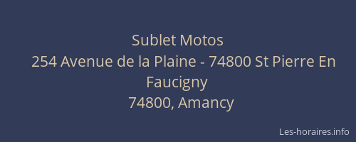 Sublet Motos