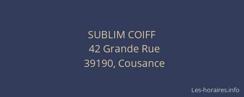 SUBLIM COIFF