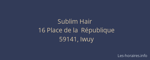 Sublim Hair