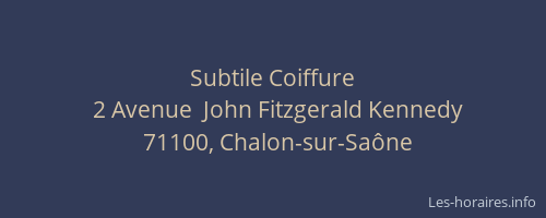 Subtile Coiffure