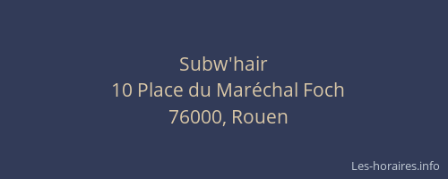 Subw'hair