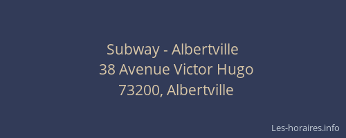 Subway - Albertville