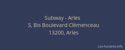 Subway - Arles