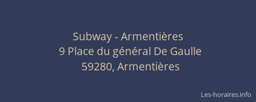 Subway - Armentières