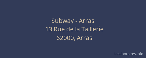 Subway - Arras