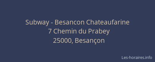 Subway - Besancon Chateaufarine