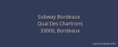 Subway Bordeaux