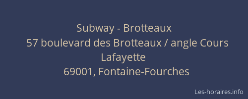 Subway - Brotteaux