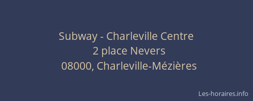 Subway - Charleville Centre