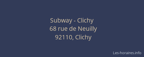 Subway - Clichy