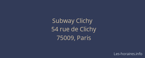 Subway Clichy