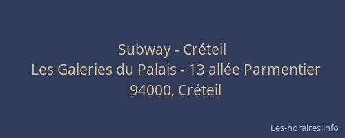 Subway - Créteil