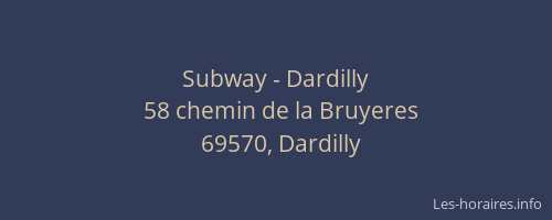 Subway - Dardilly