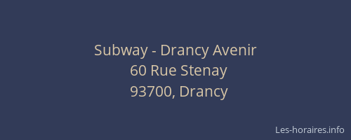 Subway - Drancy Avenir
