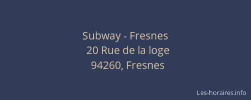 Subway - Fresnes