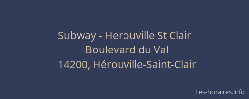 Subway - Herouville St Clair