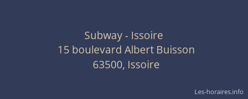 Subway - Issoire